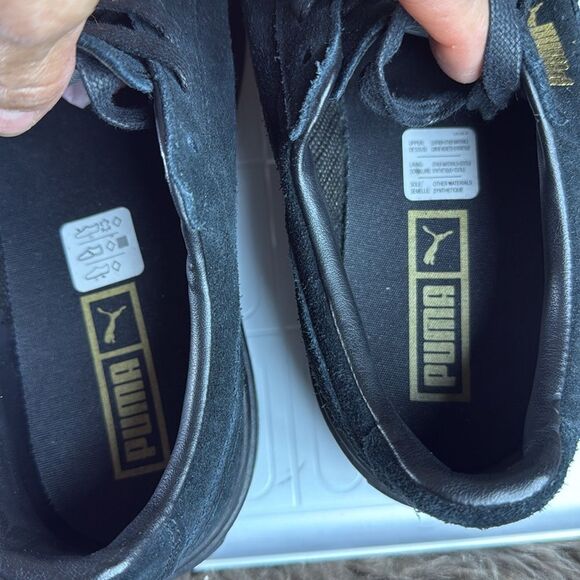(B2) PUMA Suede Gold Platform Sneakers for Women, Size 8.5 - Picture 13 of 16